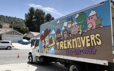 Painted moving truck. How to make moving easier? By Trek Movers.