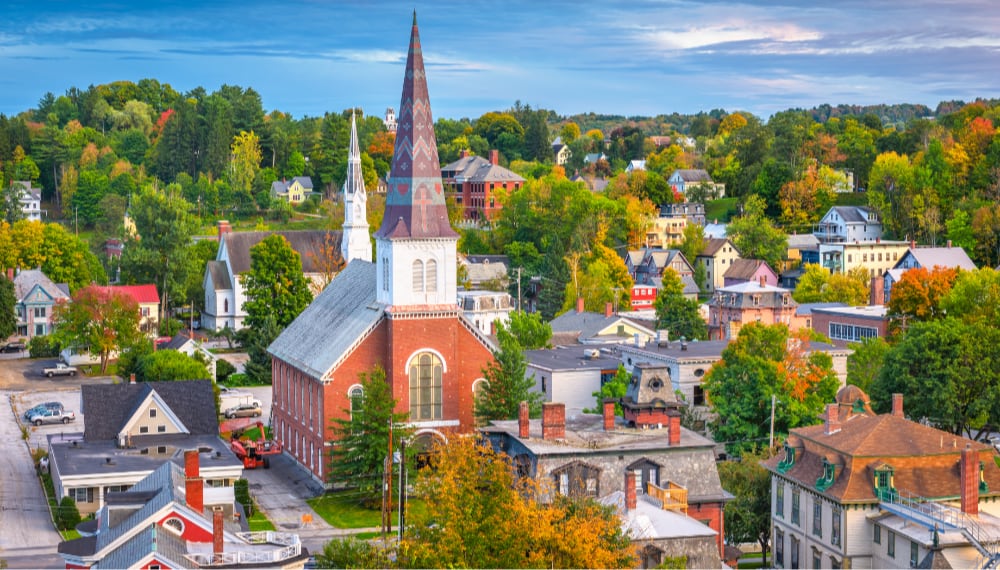 Moving to Small Towns Is the Next Big Thing in Post-Pandemic World montpelier vermont usa town skyline 2021 08 26 18 13 17 utc