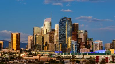 Cost of Living in Los Angeles, CA downtown los angeles skyline at sunset 2021 08 26 15 27 47 utc